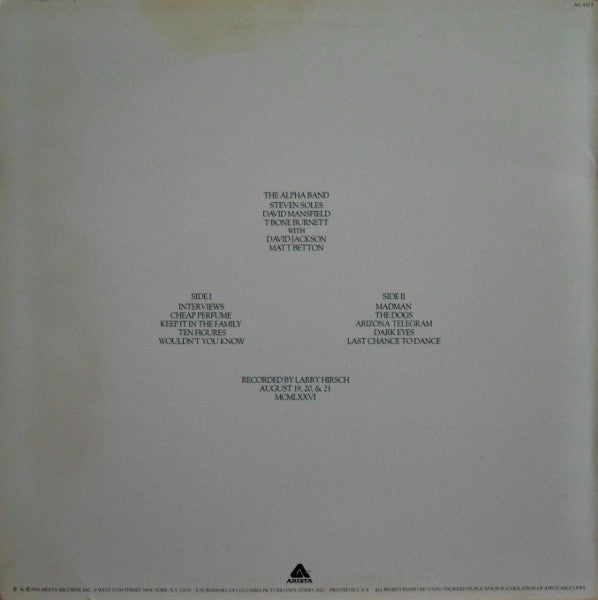 The Alpha Band - The Alpha Band - LP