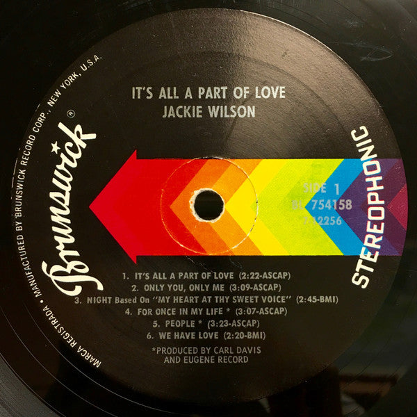 Jackie Wilson - It's All A Part Of Love - LP