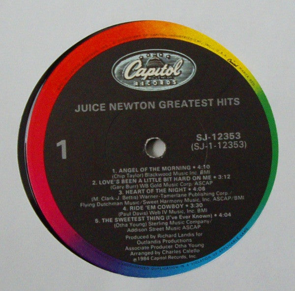 Juice Newton - Greatest Hits - LP
