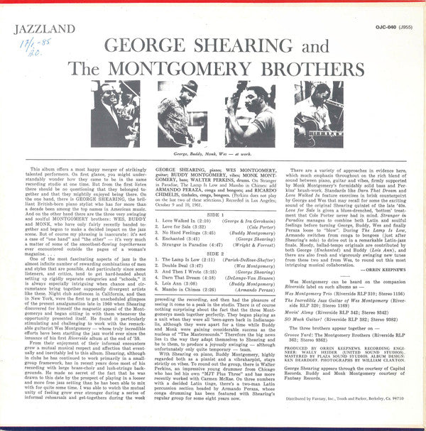 George Shearing And The Montgomery Brothers - George Shearing And The Montgomery Brothers - LP