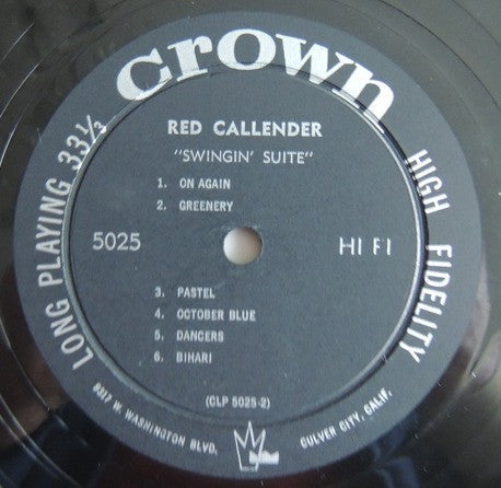 Red Callender And His Modern Octet - Swingin' Suite - LP