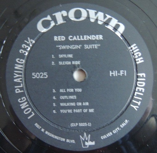 Red Callender And His Modern Octet - Swingin' Suite - LP