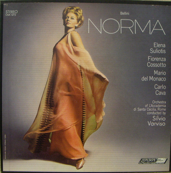 Bellini* - Elena Suliotis*, Fiorenza Cossotto, Mario Del Monaco, Carlo Cava, Orchestra Of L'Accademia Di Santa Cecilia, Rome*, Silvio Varviso - Norma - LP