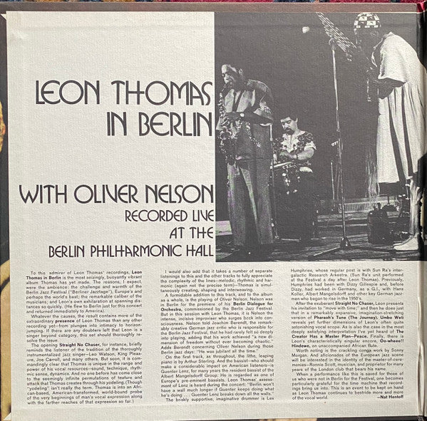 Leon Thomas With Oliver Nelson - In Berlin - LP