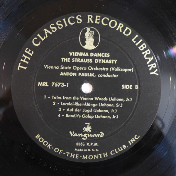 Anton Paulik Conducts, Orchester Der Wiener Staatsoper - The Strauss Dynasty: Vienna Dances - LP