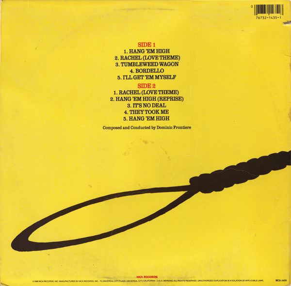 Dominic Frontiere - Hang 'Em High (Original Motion Picture Score) - LP