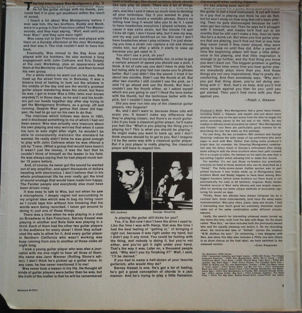 Wes Montgomery - Milt Jackson - George Shearing - Wes And Friends - LP