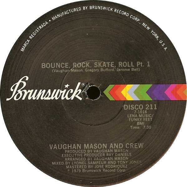 Vaughan Mason And Crew* - Bounce, Rock, Skate, Roll - LP