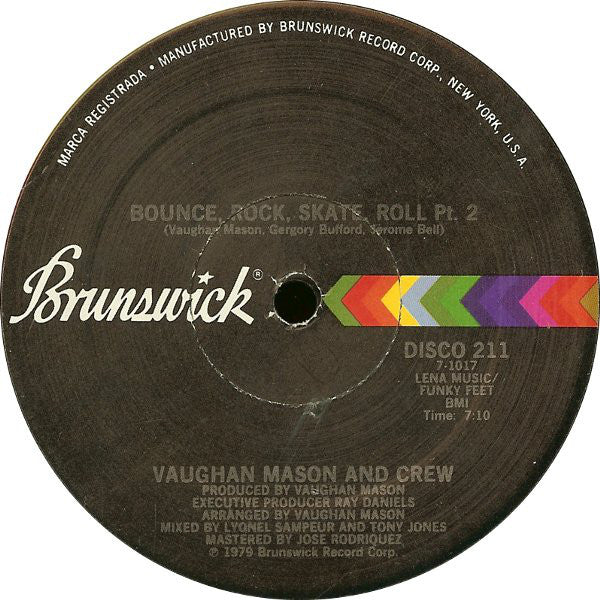 Vaughan Mason And Crew* - Bounce, Rock, Skate, Roll - LP