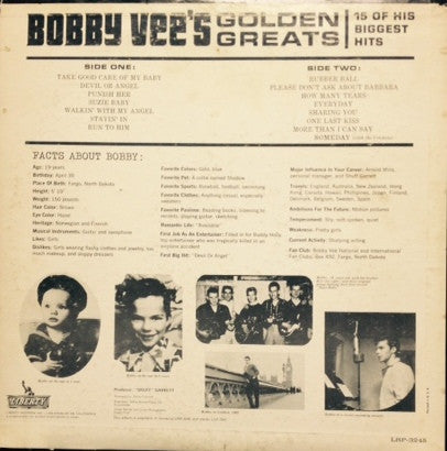 Bobby Vee - Bobby Vee's Golden Greats - LP