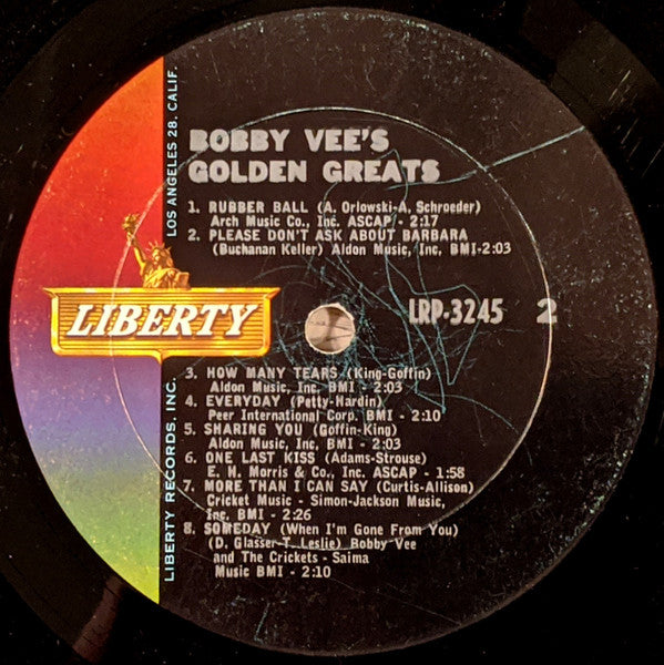 Bobby Vee - Bobby Vee's Golden Greats - LP