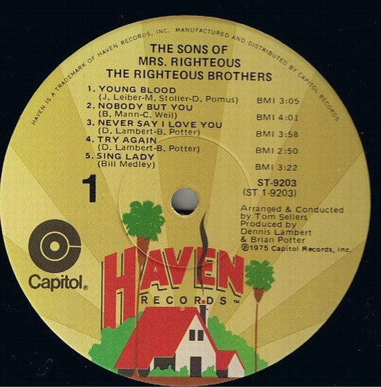 The Righteous Brothers - The Sons Of Mrs. Righteous - LP