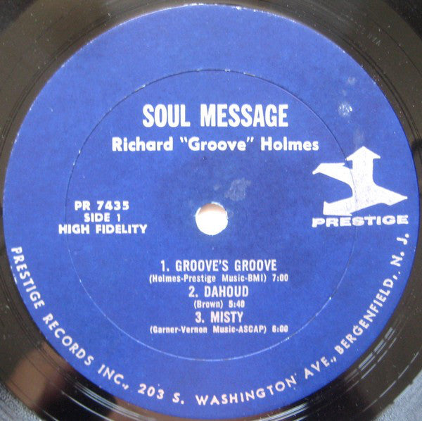 Richard "Groove" Holmes - Soul Message - LP