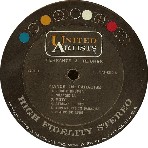 Ferrante & Teicher - Pianos In Paradise - LP