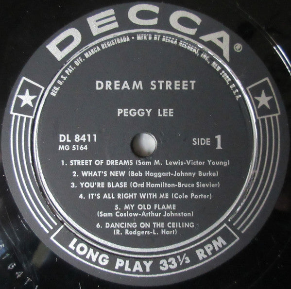 Peggy Lee - Dream Street - LP