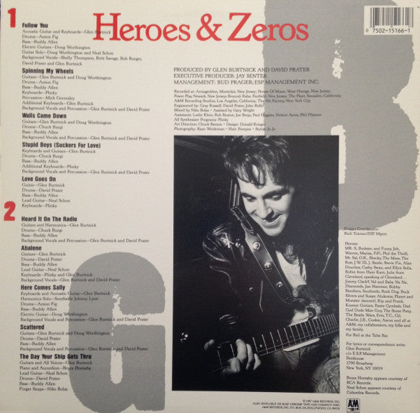 Glen Burtnick - Heroes & Zeros - LP