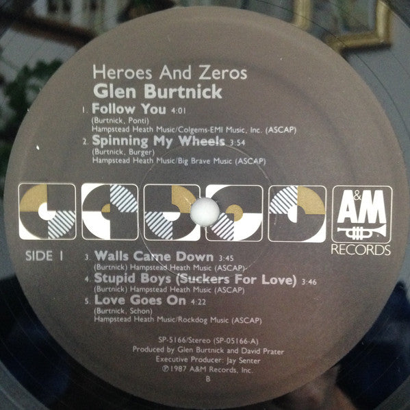 Glen Burtnick - Heroes & Zeros - LP