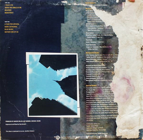David Sanborn - Backstreet - LP
