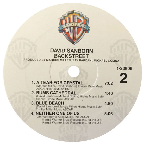 David Sanborn - Backstreet - LP