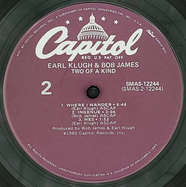 Earl Klugh And Bob James - Two Of A Kind - LP