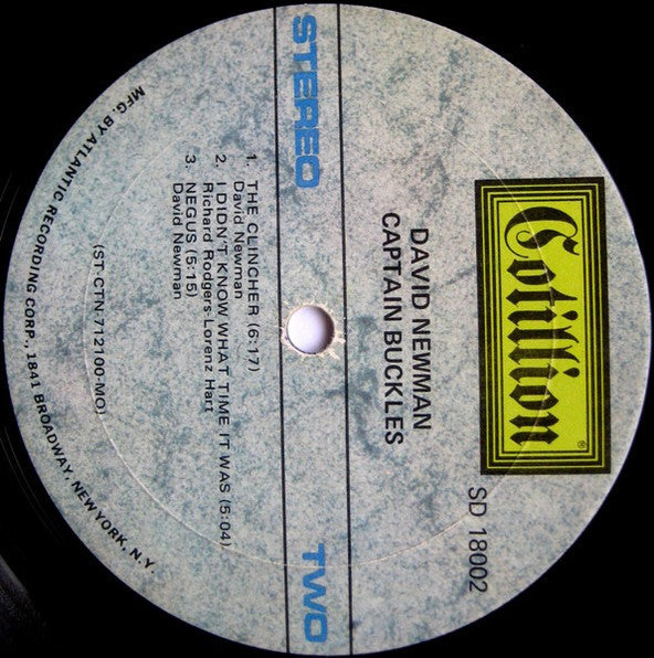 David Newman* - Captain Buckles - LP