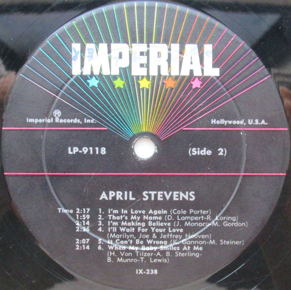 April Stevens - Teach Me Tiger! - LP