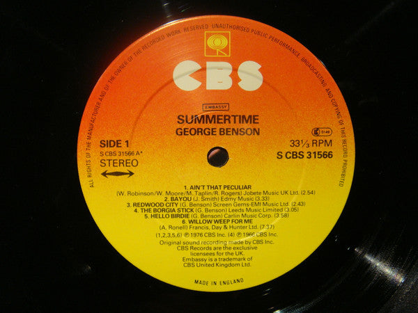 George Benson - Summertime - LP