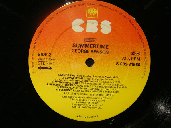 George Benson - Summertime - LP
