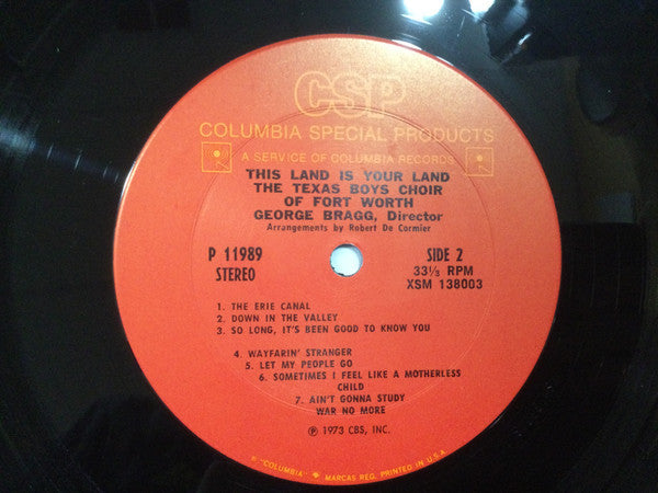 Texas Boys Choir* - This Is Your Land - LP