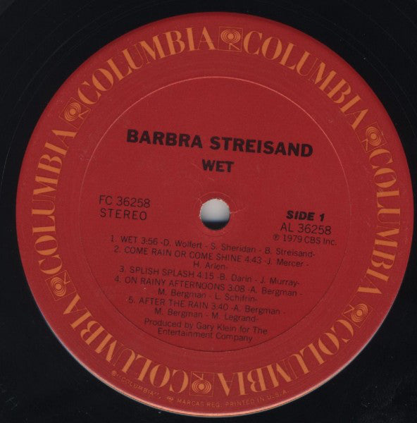 Barbra Streisand - Wet - LP
