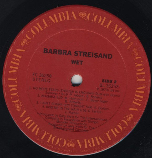 Barbra Streisand - Wet - LP