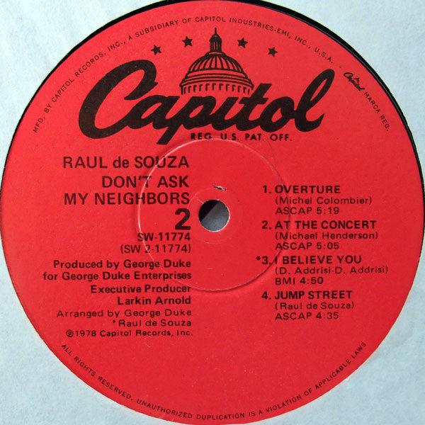 Raul de Souza - Don't Ask My Neighbors - LP