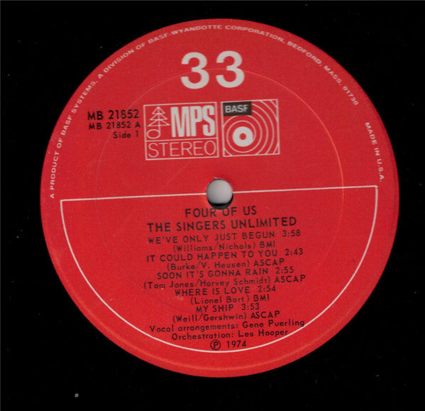 The Singers Unlimited - Four Of Us - LP