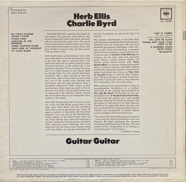 Herb Ellis, Charlie Byrd - Guitar/Guitar - LP