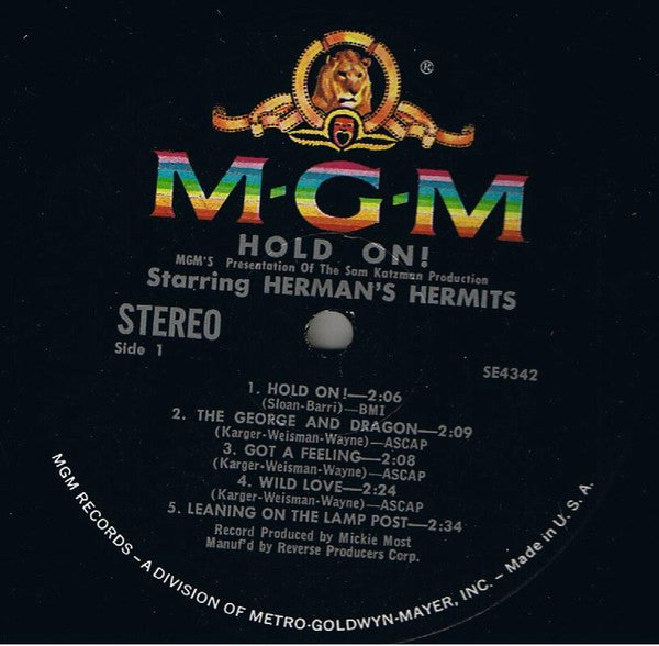 Herman's Hermits - Hold On! (Music From The Original Sound Track) - LP