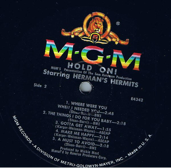 Herman's Hermits - Hold On! - LP