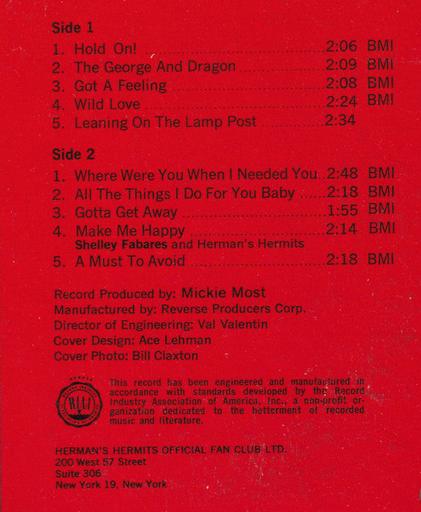 Herman's Hermits - Hold On! - LP