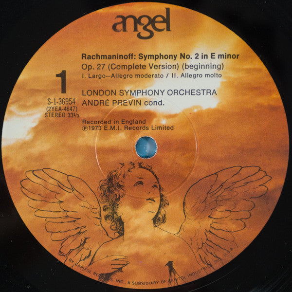 André Previn, London Symphony Orchestra, Rachmaninoff* - Symphony No. 2 In E Minor Op. 27 (Complete Version) - LP