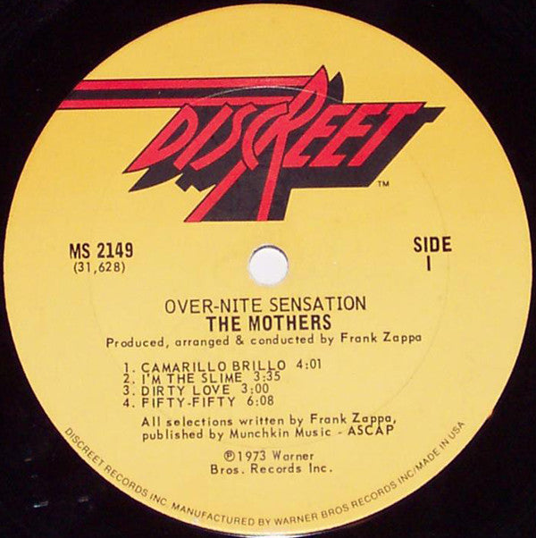 The Mothers - Over-Nite Sensation - LP