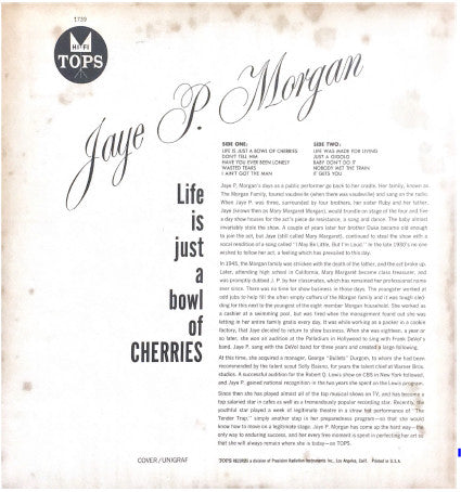 Jaye P. Morgan - Life Is Just A Bowl Of Cherries - LP