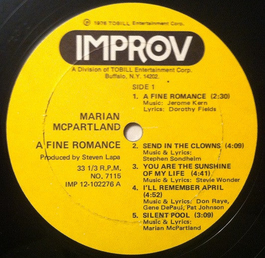 Marian McPartland - A Fine Romance - LP
