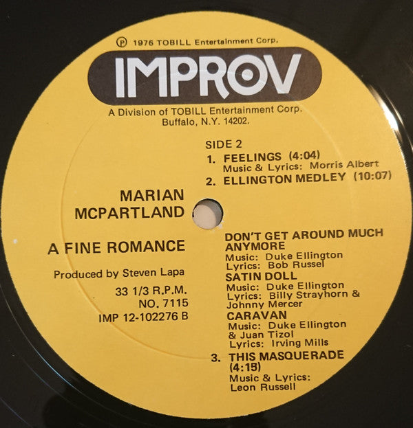 Marian McPartland - A Fine Romance - LP