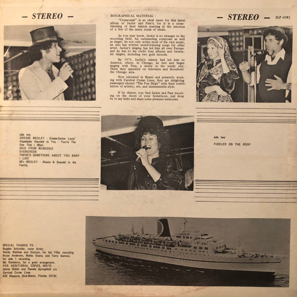 Jackie Welch, Pamela Springfield - Crossroads - LP