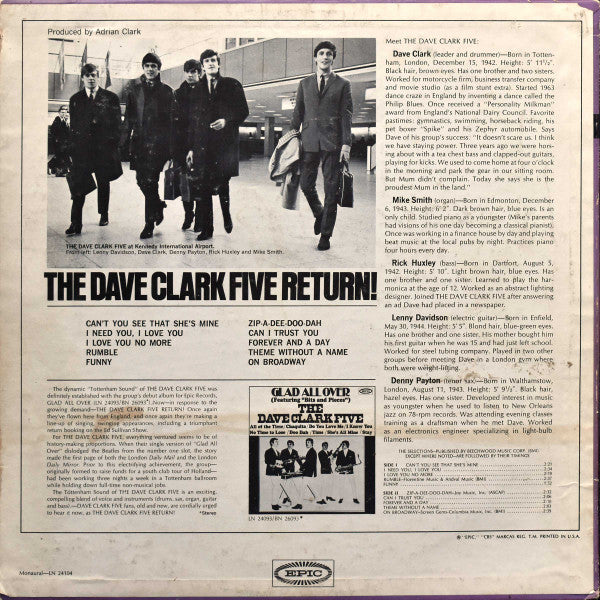 The Dave Clark Five - The Dave Clark Five Return!