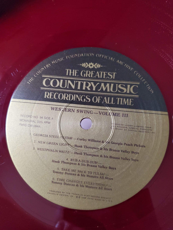 Various - The Greatest Country Music Recordings Of All Time - Western Swing Volume III - LP