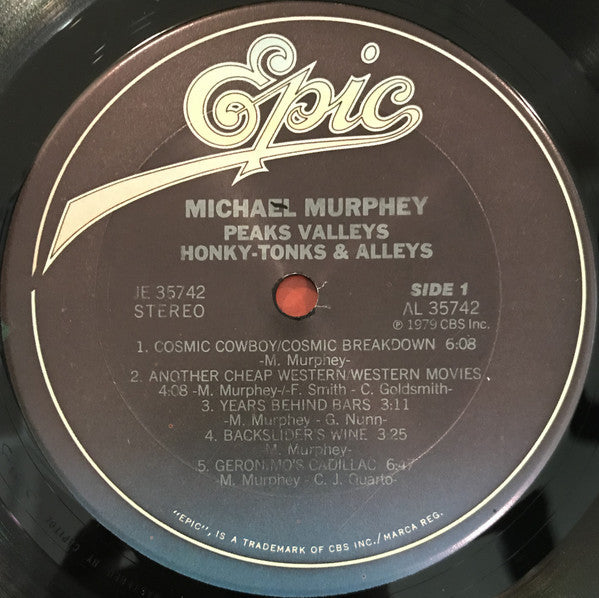 Michael Murphey* - Peaks Valleys Honky-Tonks & Alleys - LP
