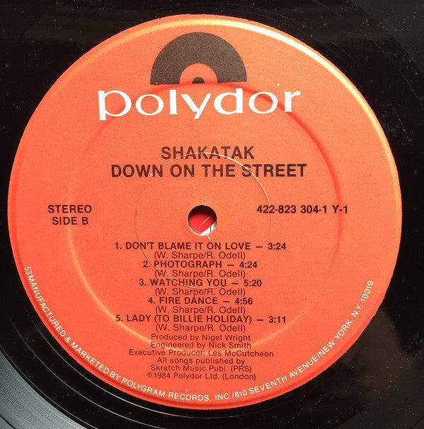 Shakatak - Down On The Street - LP