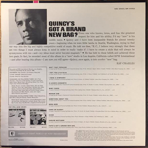 Quincy Jones And His Orchestra - Quincy's Got A Brand New Bag - LP
