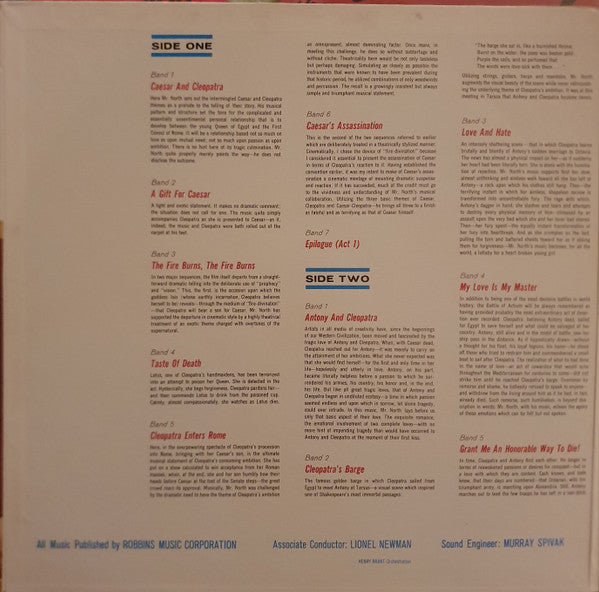 Alex North - Cleopatra (Original Soundtrack Album) - LP