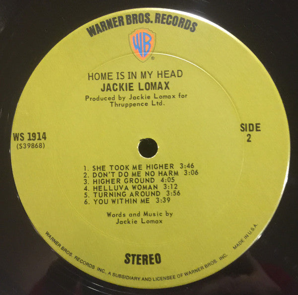 Jackie Lomax - Home Is In My Head - LP